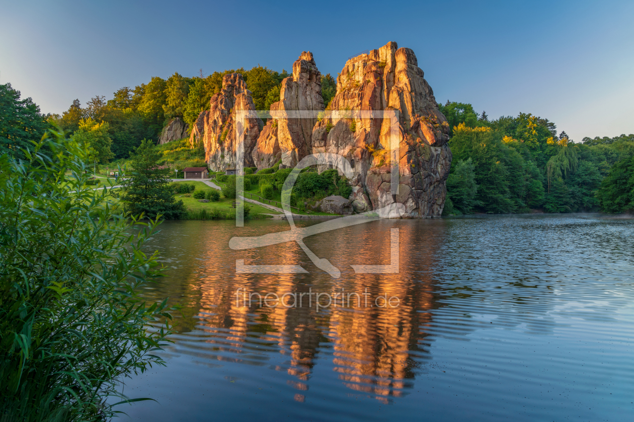 Bild-Nr.: 12619859 Externsteine bei Sonnenaufgang erstellt von der-rheinlaender