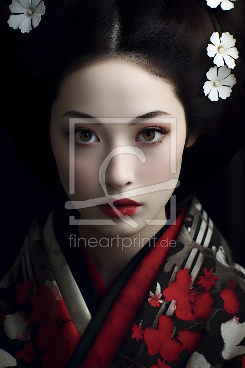 Bild-Nr.: 12738232 Geisha 1 KI Portrait erstellt von Heike  Hultsch