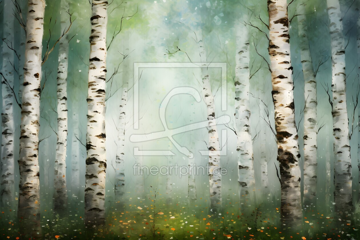 Bild-Nr.: 12738452 Birkenwäldchen KI-Gemälde erstellt von Heike  Hultsch