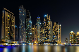 Dubai Marina - at night/12865824