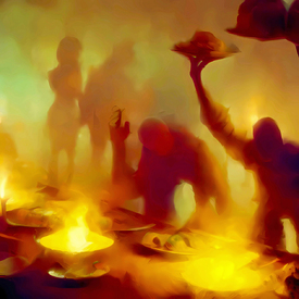 Tod und Teufel kochen eine Fischsuppe/12879118