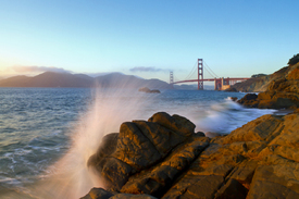 Golden Gate Bridge - Baker Beach Brandung/12924327